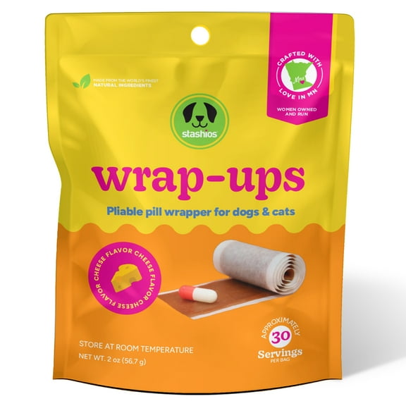 Wrap-Ups: Cheese Pill Wrapper for Dogs & Cats, 30 Servings