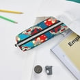 thumbnail image 6 of Fotbe Japanese Koi Pattern Leather Pencil Case, Pencil Pouch with Durable Zipper, Compact and Stylish Organizer for Stationery, Art Supplies, Travel Essentials, 6 of 7