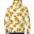 thumbnail image 7 of Cauagu Light Green Plaid Sunflower for Men's Pullover Hooded Sweatshirt Athletic Casual Hoodie Aautumn Hoodie Sweatshirt for Men Pullover Casual Hooded Sweatshirt-Large, 7 of 7