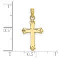 thumbnail image 3 of FB Jewels 10K Yellow Gold Cross with Teradrop Tips High Polish and 2D Pendant, 3 of 4