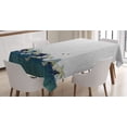 thumbnail image 1 of Ambesonne Japanese Wave Tablecloth Rectangular Table Cover, Aquatic Swirls, 60"x84", Grey Blue Cream, 1 of 3
