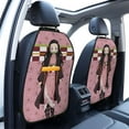 thumbnail image 3 of Kamado Nezuko Car Seat Back Protector 2 Pcs Anti-Kick Storage Mat For Car Seats Auto Seat Back Covers, 3 of 9