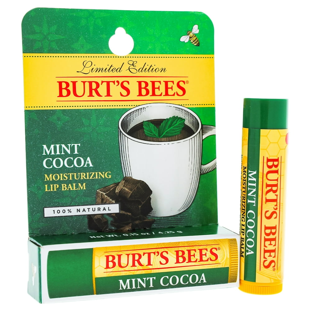 Mint Cocoa Lip Balm Blister by Burts Bees for Unisex 0.15 oz Lip Balm