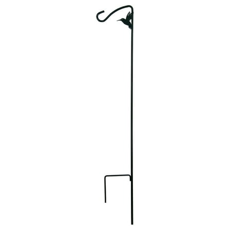 More Birds 42-inch Hummingbird Hook for Bird and Hummingbird Feeders, Stabilizer Leg and Curved Design, Black, 1 Pack