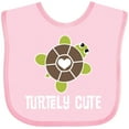 thumbnail image 3 of Inktastic Turtley Cute Girl Turtle Girls Baby Bib, 3 of 4