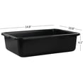 thumbnail image 3 of Fiazony 8 L Small Commercial Tote Box, Rectangle Utility Bus Tubs, 4-Pack, Black, 3 of 7