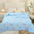 thumbnail image 5 of Qocolhg Summer Quilts for Adults Kids, Air Conditioning Quilt, Washed Cotton Cooling Blankets for Hot Sleepers, Sofa Bedding Soft Coverlet Lightweight Cooling Quilts for All Season, 39x59 inch,Blue, 5 of 5