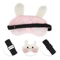 thumbnail image 2 of Unique Bargains 1 Pc Portable Rabbit Adjustable Eye Mask for Travel Beige Fleece, 2 of 3