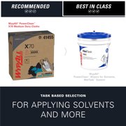 WypAll PowerClean X70 Cloths Medium Duty Wipes (41455), Pop-Up Box, Long Lasting Towels, White (10 Packs of 96 Sheets, 960 Sheet Total)