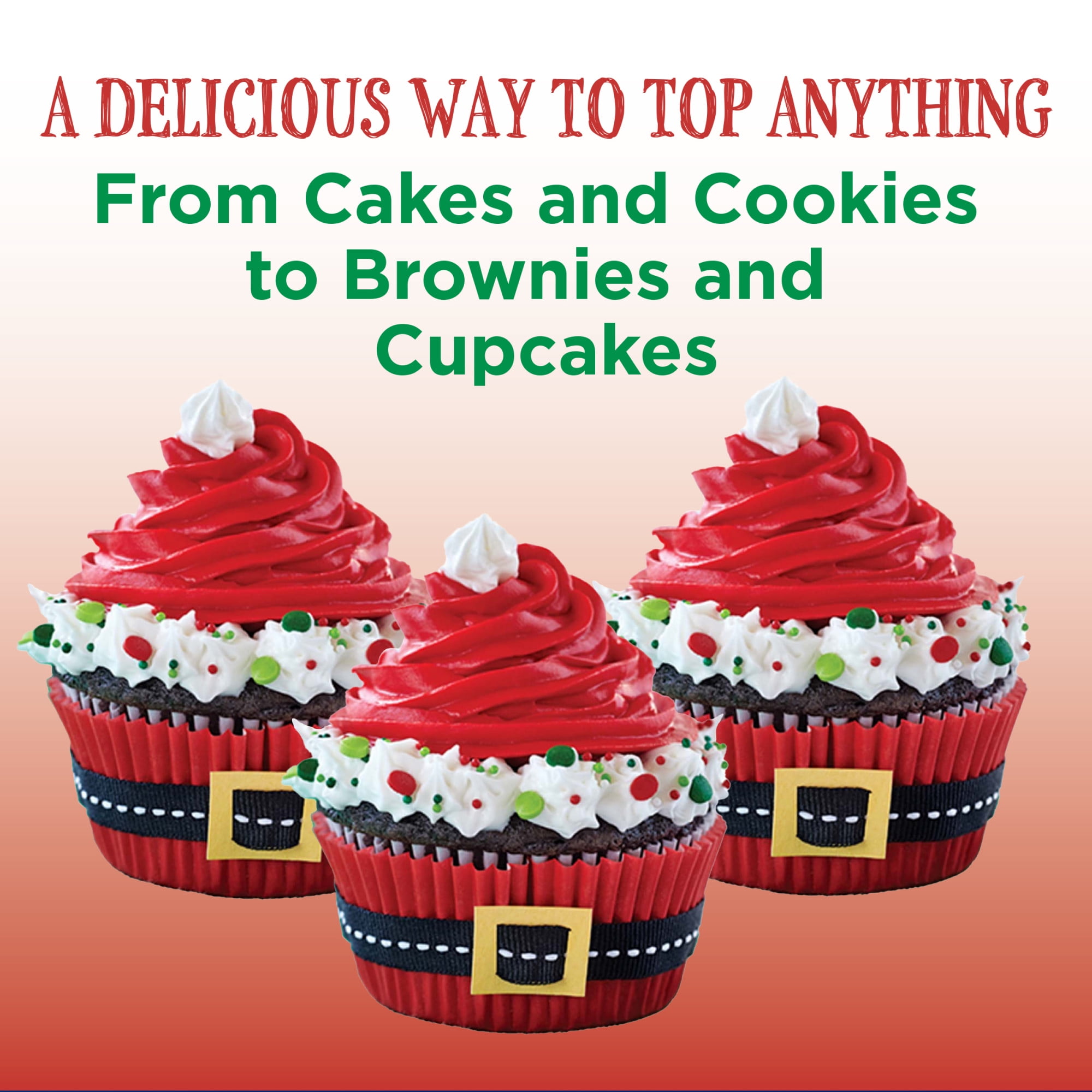 (2 pack) Pillsbury Funfetti Holiday Red Vanilla Frosting, 15.6 Oz Tub