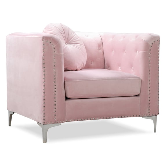 Glory Furniture Pompano Accent Chair in Pink Color