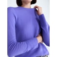 thumbnail image 4 of Free Assembly Women's and Women's Plus Cashmere Sweater with Long Sleeves, Sizes XS-4X, 4 of 5