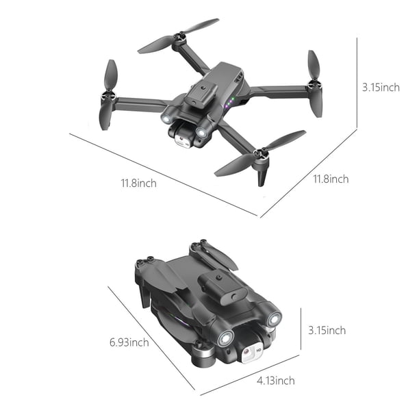 Herunwer Foldable HD Camera Drone with GPS Auto Return, Follow Me, and Brushless Motors for Adults