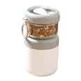 thumbnail image 1 of Taza térmica portátil de acero inoxidable 304 con tapa y cuchara para desayuno de avena, gran capacidad, ideal para estudiantes, trabajadores, viajes, sopa y leche., 1 of 8