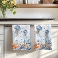 thumbnail image 7 of Jellyfish Coastal Kitchen Towels Set of 2, Summer Beach Blue Ombre Coral Starfish Absorbent Dish Towels for Kitchen, Microfiber Hand Towel, Quick Drying Tea Towel for Cleaning Decorative Dishcloths, 7 of 7