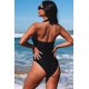 thumbnail image 3 of ABPHQTO Bañador de una pieza negro con escote en V y escote en V para mujer, 3 of 5