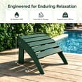 thumbnail image 3 of Folding Adirondack Ottoman HDPE Outdoor Adirondack Chair Footrest for Outside Indoor,19.7in W,Forest, 3 of 6