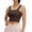 Coffee, variant on 4 Way Stretch No Show Underwear Soft Stretch Fabric Seamless Underwear High Impact Running Bra for Large Bust Chafe Free Breathable Mesh Workout Medium