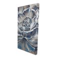 thumbnail image 1 of Fleurs Grises et Bleues - Toile 24"x48 Pouces - Impression à la Demande, 1 of 5