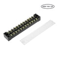 thumbnail image 2 of 2Pcs 12 Positions Dual Rows 600V 15A Cable Barrier Block Terminal Strip TB-1512L, 2 of 4