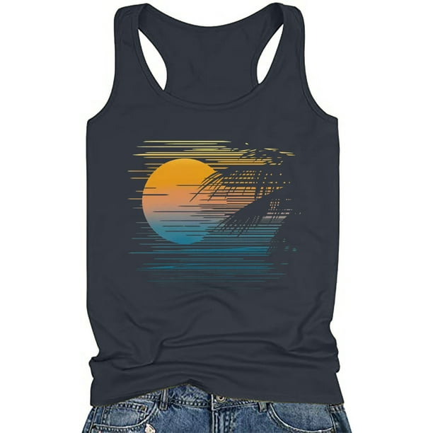 Camisetas sin mangas para beber para mujeres, niñas adultas, verano, playa, gráfico divertido, espalda cruzada, chaleco, blusa con refranes Pompotops lopia990147