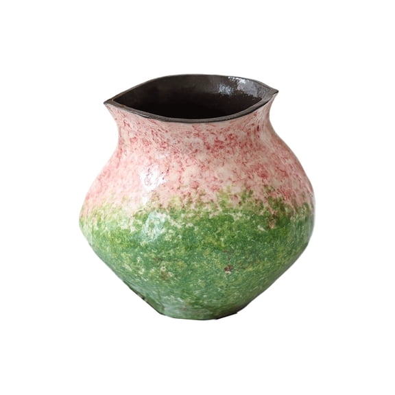 Ceramic Vase for Home Decor, Rustic Farmhouse Table Centerpiece, Modern Flower Vase for Living Room