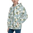 thumbnail image 2 of Pofeuu Tulips Flowers Print Teenage Zipper Hoodie Sweatshirts Hooded Casual Jackets With Pocket For Boys Girls-Medium, 2 of 6