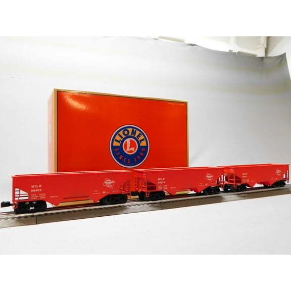 LIONEL MILWAUKEE ROAD MILW 2-BAY AAR HOPPER 3-PACK #2 O GAUGE 2442335