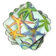 thumbnail image 2 of Carolines Treasures 8542FC Starfish Foam Coaster Set of 4 3 1/2 x 3 1/2 multicolor, 2 of 3