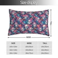 thumbnail image 2 of Pofeuu flower Skull leaf colorful Print Polyester Microfiber Plush Pillowcases, Super Soft and Cozy Pillow Case Covers with Envelop Closure（Pillow core not included）-20"x30", 2 of 6
