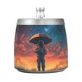 thumbnail image 7 of Yayeee Ashtray with Lid for Cigarette Smokeless Stainless Steel Home Ash Holder, Astronaut at Dawn, 7 of 7