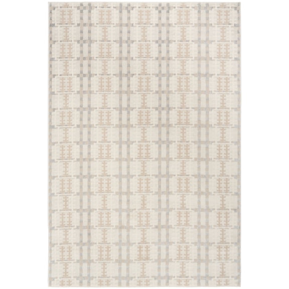 Nourison Nordic 4' x 6' Ivory Multicolor Modern Indoor Rug