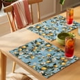 thumbnail image 4 of Lemon Flowers Placemats Set of 12 Country Bird Plant Watercolor Blue Summer Place Mats Indoor Wipeable Table Mats Washable Cloth Dining Table Placemats for Kitchen Holiday Party Home Decor 13x19 Inch, 4 of 9