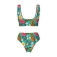 thumbnail image 6 of Rocae Pineapple for Bikini Set for Women Two Piece Sexy High Swimsuits Split Crossover Bikini, 6 of 9