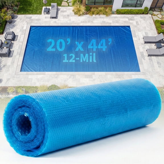 Blue Wave 12-mil Rectangular Solar Blanket for In-Ground Pools, Blue