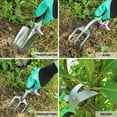 thumbnail image 4 of Gardening Tool Kit, 9Pieces Gardening Tools with Green Floral Print, Ergonomic Handle Trowel Rake Weeder Pruner Shears Sprayer, Garden Hand Tools with Carrying Case Gardening Gifts for Women, 4 of 9