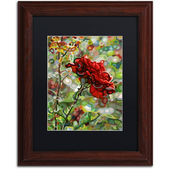 Mandy Budan 'Last Rose Of Summer' Black Matted Framed Art