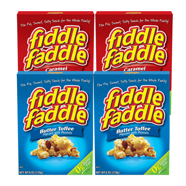 Fiddle Faddle Caramel & Butter Toffee Popcorn with Peanuts 6oz. Boxes