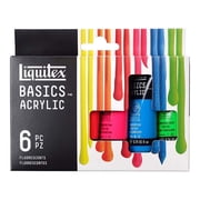 Liquitex BASICS Acrylic Color Set, 6-Colors, Fluorescent