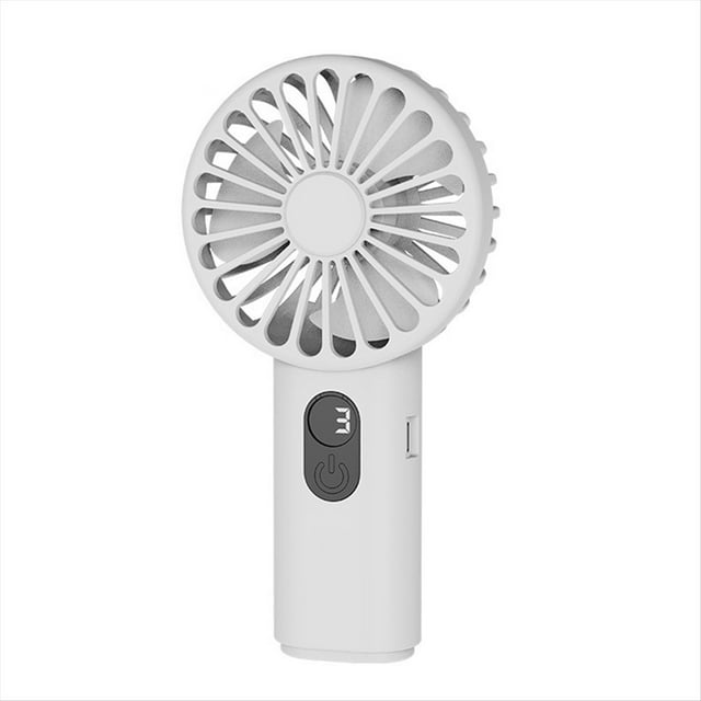 Mini Ventilador Portátil USB de 3 Velocidades con Carga Rápida y Pantalla Digital para Maquillaje, Viajes, Interiores y Exteriores A
