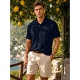 thumbnail image 4 of RICHCOIN Polo Shirts for Men Textured Knit Golf Shirts Casual Short Sleeve Old Money Tops, 4 of 7
