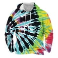 thumbnail image 2 of BSDJILFG Mens 6xl Sweatshirts Big and Tall Tie Dyed Hoodies Long Sleeve Fall Winter Men Big and Tall 5xl-6xl Rainbow Printed Pullover Tops Activewear ,M-3XL, 2 of 4