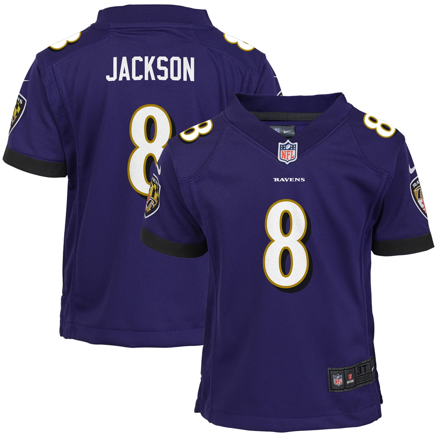 Youth Nike Lamar Jackson Purple Baltimore Ravens Game Jersey