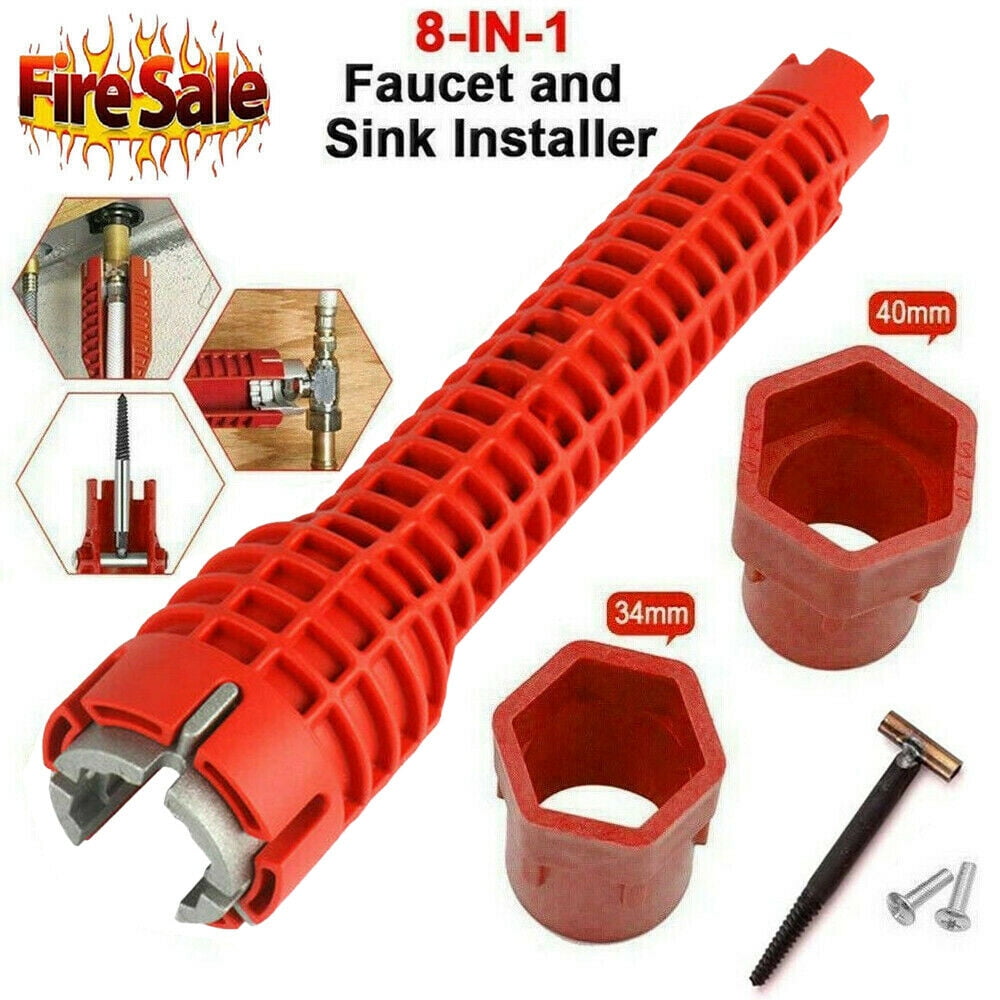 Faucet Sink Installer Multi Tool Pipe Wrench For Plumbers Homeowners