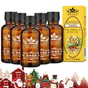 Cosprof 5 Pcs 100% PURE Lymphatic Drainage Ginger Oil for Full Body Massage Faster Pain Relief, Christmas Valentine's Day Gifts Set