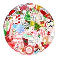 thumbnail image 1 of 50 Uds. Pegatinas navideñas de vinilo para botellas de agua adecuadas para niños, adolescentes, adultos, regalos, portátil, teléfono móvil, álbum de recortes, maleta JAMW Sencillez, 1 of 5
