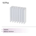 thumbnail image 3 of Uxcell 10Pcs 14x14x6mm Heatsink Aluminum Radiator With Fixed Sticker for Chip CPU, Power Transistor, FET, IC,White, 3 of 6