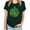 Army Green, variant on Up to 65 off!Lolmot St Patricks Day Shirt Women Shamrock Lucky T-Shirts Cute Irish Love Clover Printed Blouse Holiday Tops Short Sleeve T Shirt