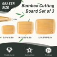 thumbnail image 2 of Juego de tablas de cortar Socisen Bamboo con patas antideslizantes, 3 paquetes, 2 of 8
