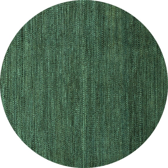 Ahgly Company Indoor Round Abstract Turquoise Blue Modern Area Rugs, 5' Round